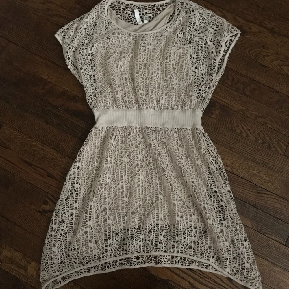 Tan Crochet Dress